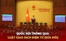 Quốc hội thông qua Luật Giao dịch điện tử (sửa đổi)