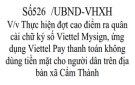 Thực hiện đợt cao điểm ra quân cài chữ ký số Viettel Mysign, ứng dụng Viettel Pay thanh toán không dùng tiền mặt cho người dân trên địa bàn xã Cẩm Thành