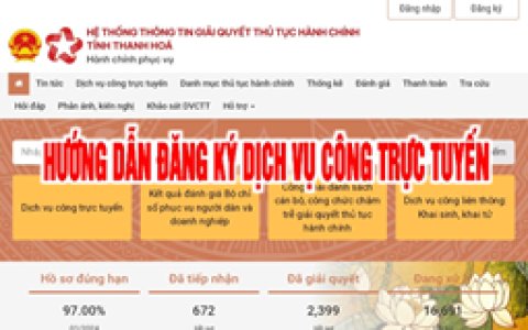 Hướng dẫn đăng ký dịch vụ công trực tuyến