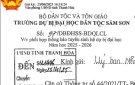 Công văn số 97/DBĐHSS-BDQLCL ngày 24/04/2025 của Trường Dự bị Đại học Dân tộc Sầm Sơn về việc phối hợp thông báo tuyển sinh hệ dự bị đại học năm học 2025-2026
